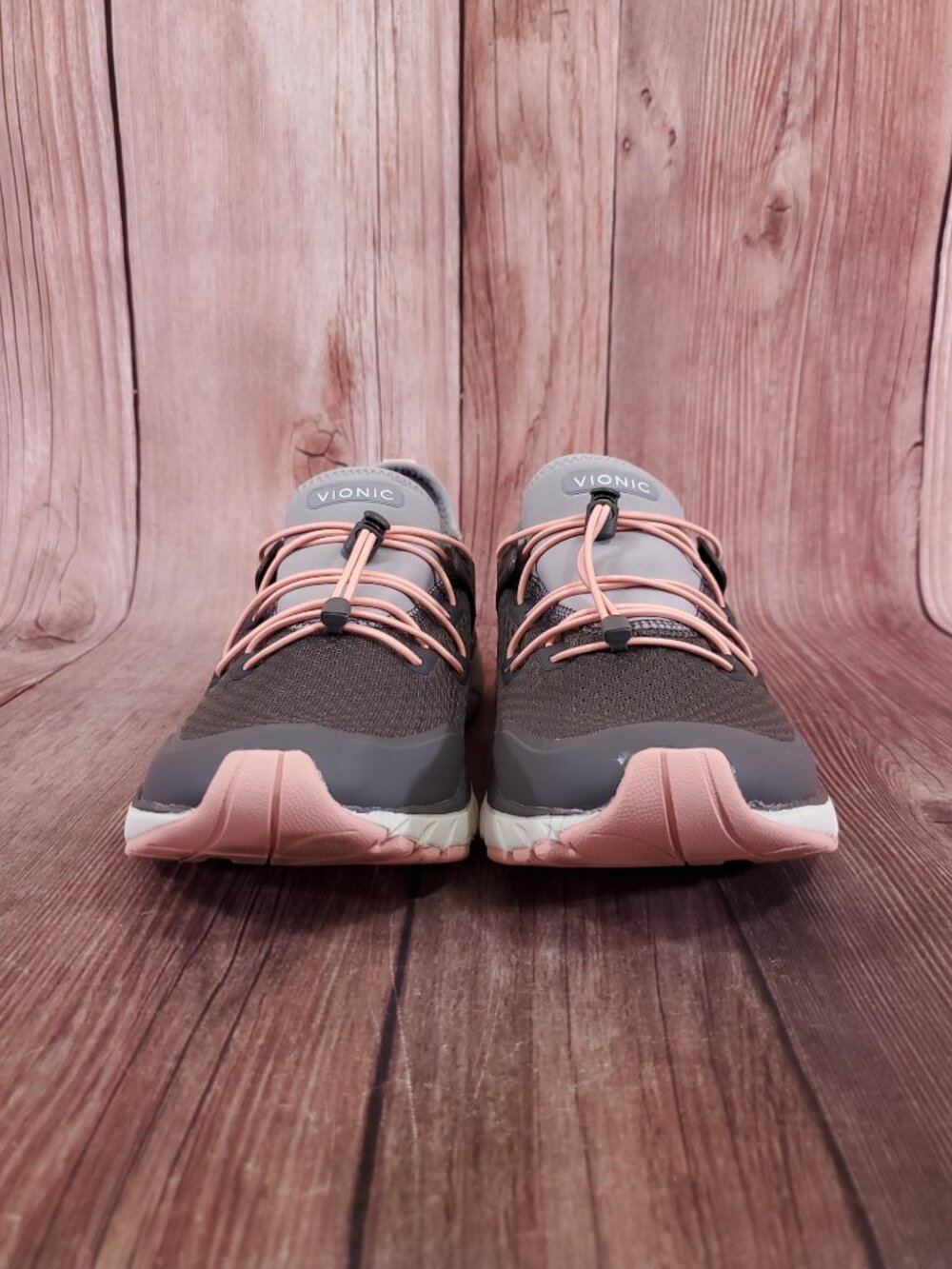 Vionic London Womens Size 9 1st Ray Technology Orthotic Shoes Sneakers Grey Pink - Picture 5 of 14